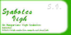 szabolcs vigh business card